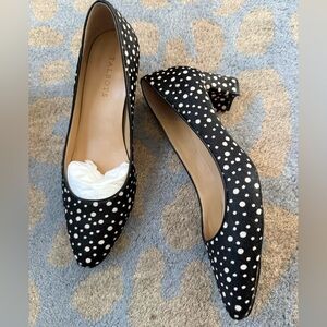 Talbots Kelsey Black and White Polka Dot Heels
